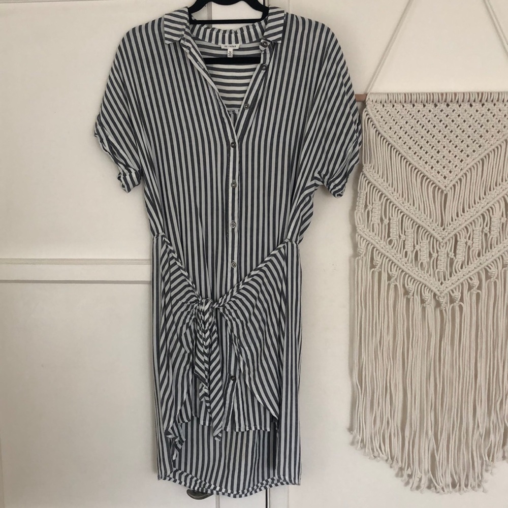 En Creme Striped Dress